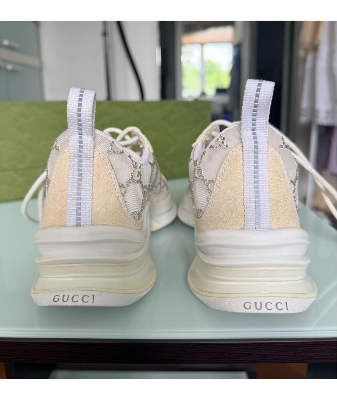 GUCCI Белые кроссовки, фото 4