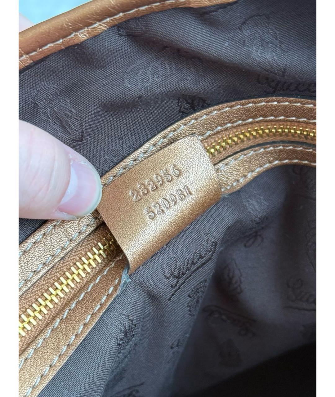 GUCCI Коричневая канва сумка тоут, фото 6
