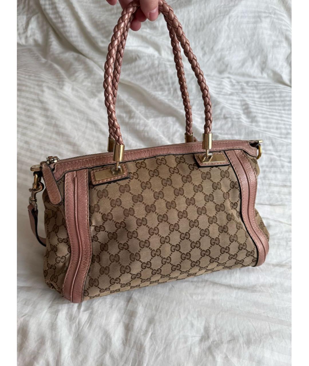 GUCCI Коричневая кожаная сумка с короткими ручками, фото 2