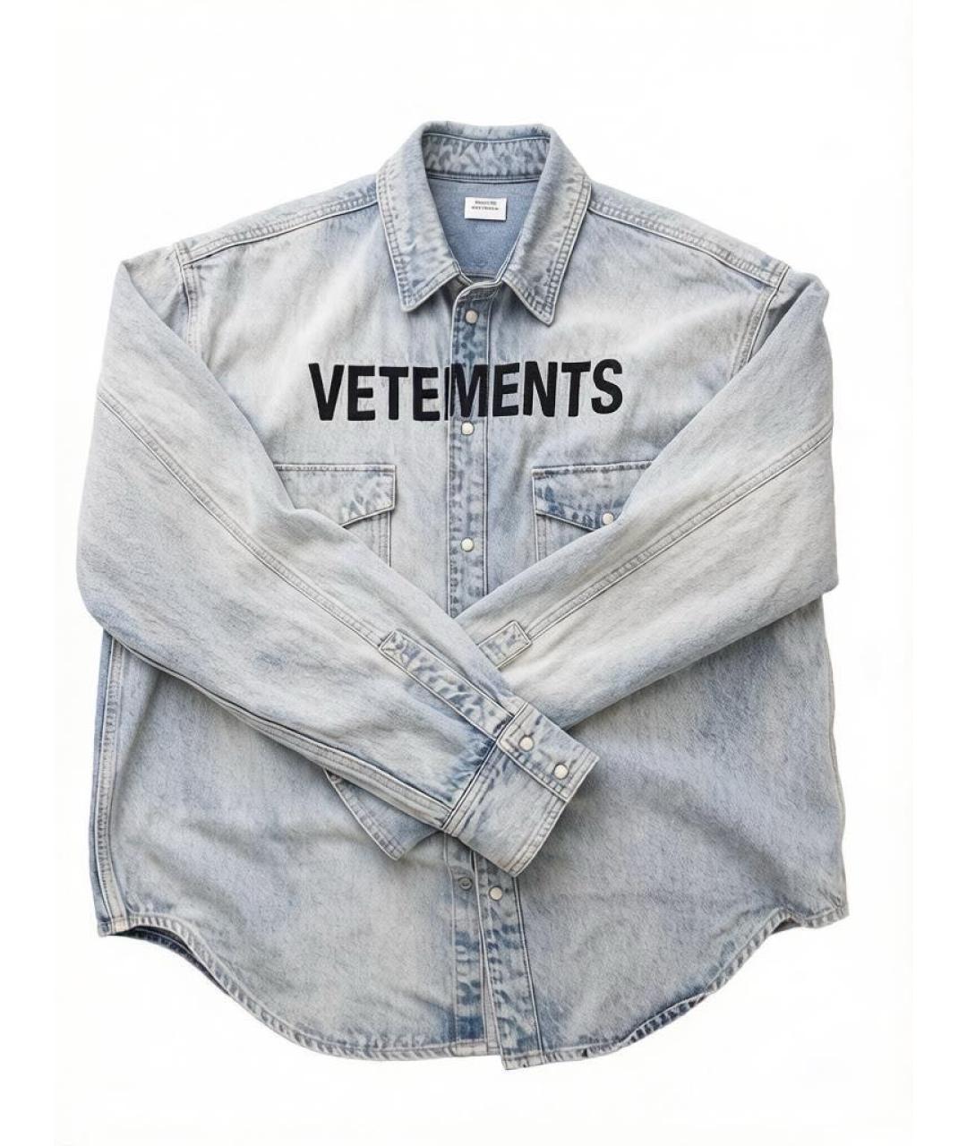 VETEMENTS Голубая кэжуал рубашка, фото 2
