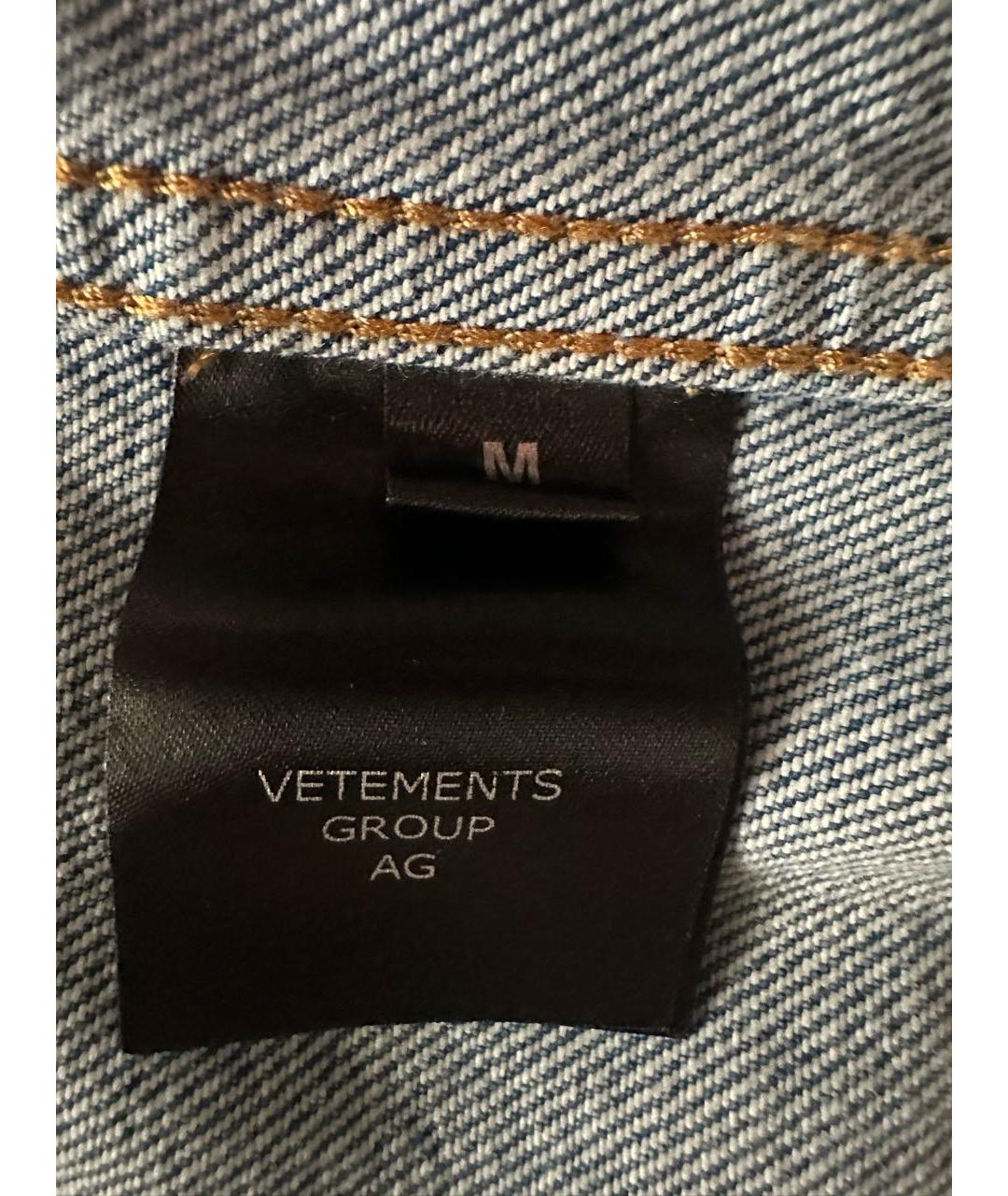 VETEMENTS Голубая кэжуал рубашка, фото 6