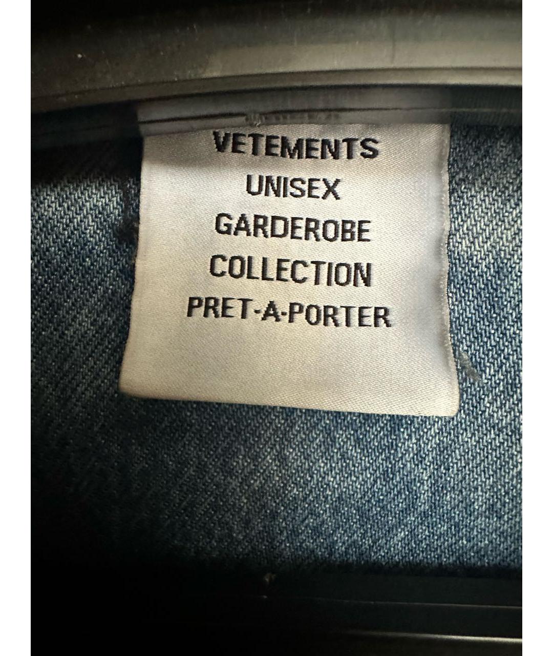 VETEMENTS Голубая кэжуал рубашка, фото 5