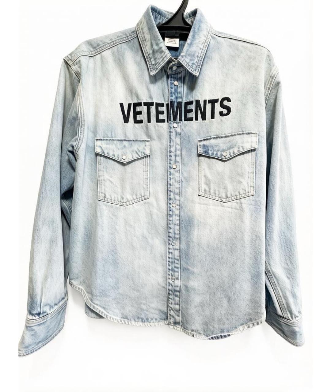 VETEMENTS Голубая кэжуал рубашка, фото 8