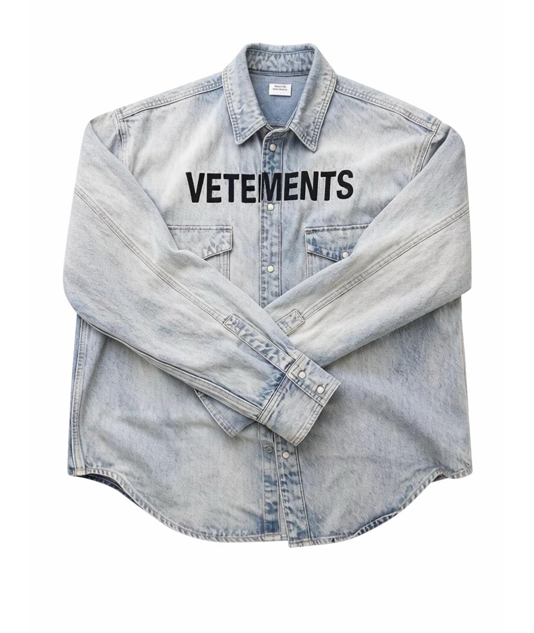 VETEMENTS Голубая кэжуал рубашка, фото 1