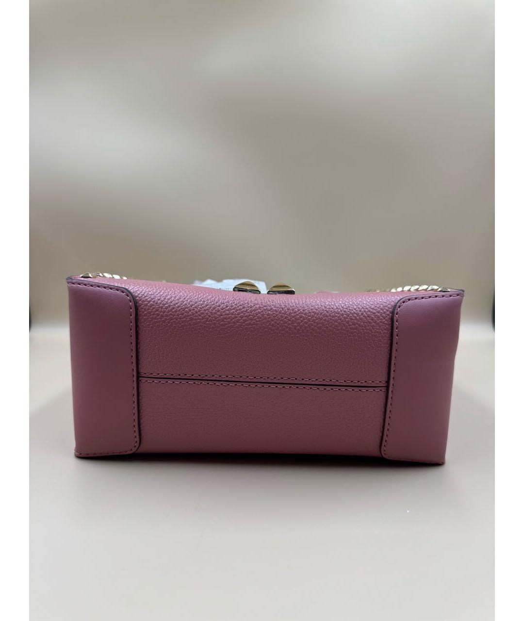 MICHAEL KORS Розовая кожаная сумка с короткими ручками, фото 5