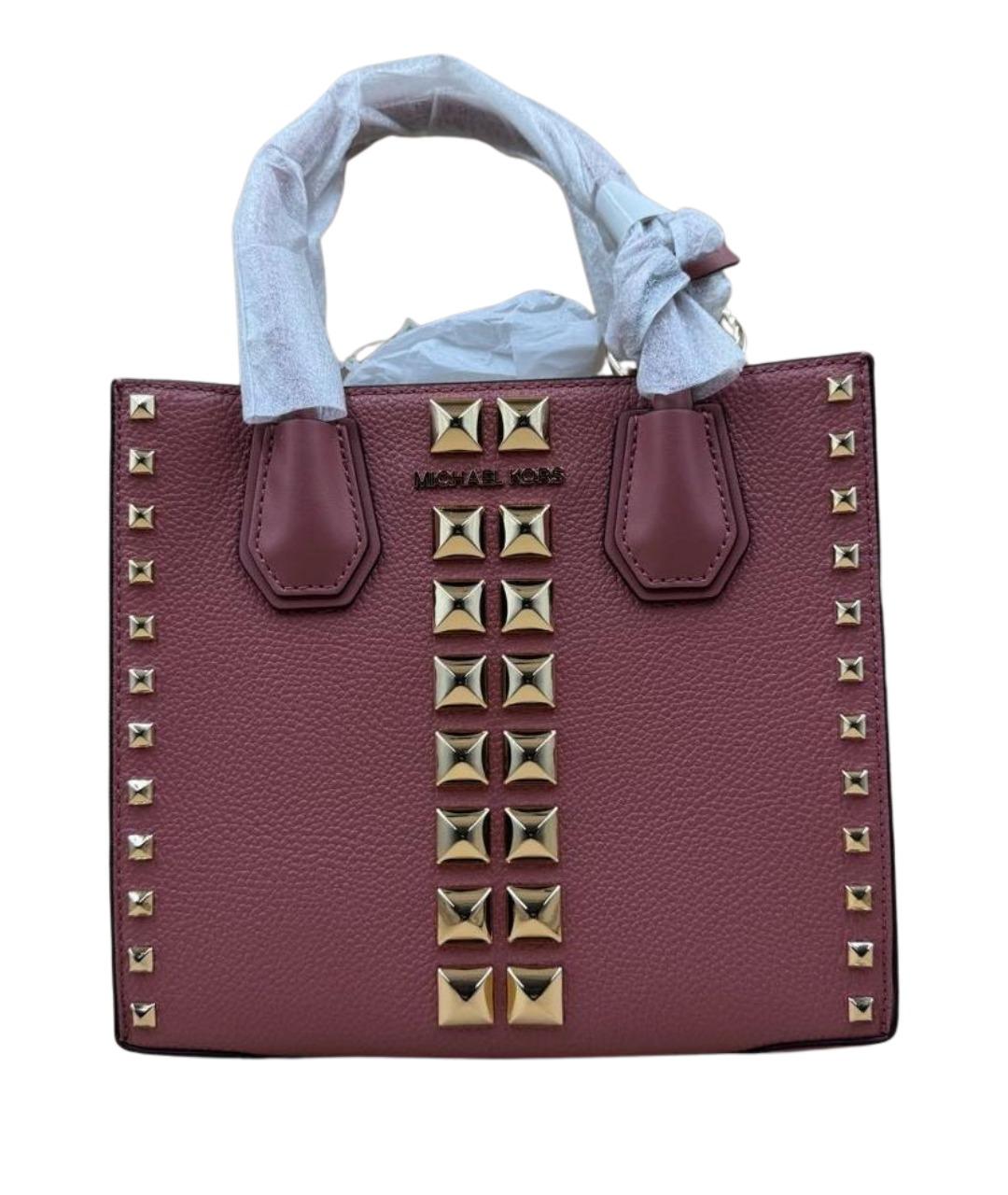 MICHAEL KORS Розовая кожаная сумка с короткими ручками, фото 1