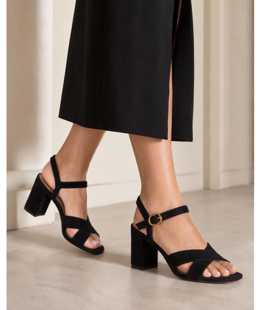 STUART WEITZMAN Черные замшевые босоножки, фото 8