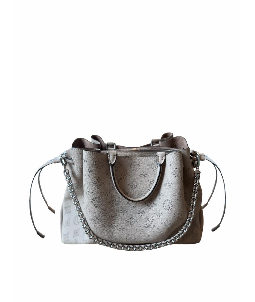 LOUIS VUITTON Бежевая кожаная сумка с короткими ручками, фото 1