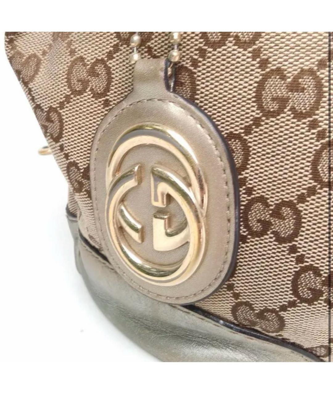 GUCCI Бежевая тканевая сумка тоут, фото 7
