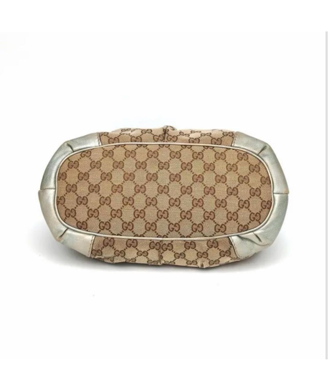 GUCCI Бежевая тканевая сумка тоут, фото 3