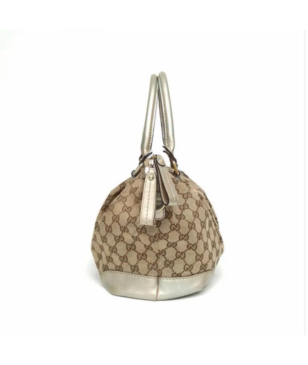 GUCCI Бежевая тканевая сумка тоут, фото 5