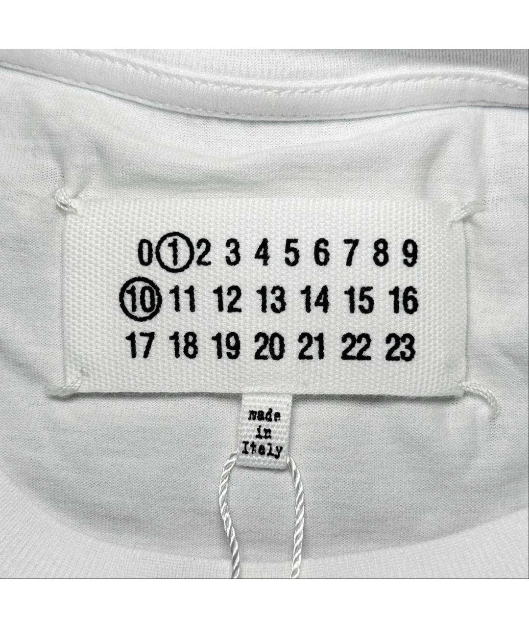 MAISON MARGIELA Белая хлопковая футболка, фото 6