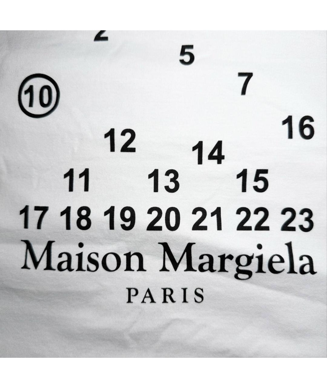 MAISON MARGIELA Белая хлопковая футболка, фото 3