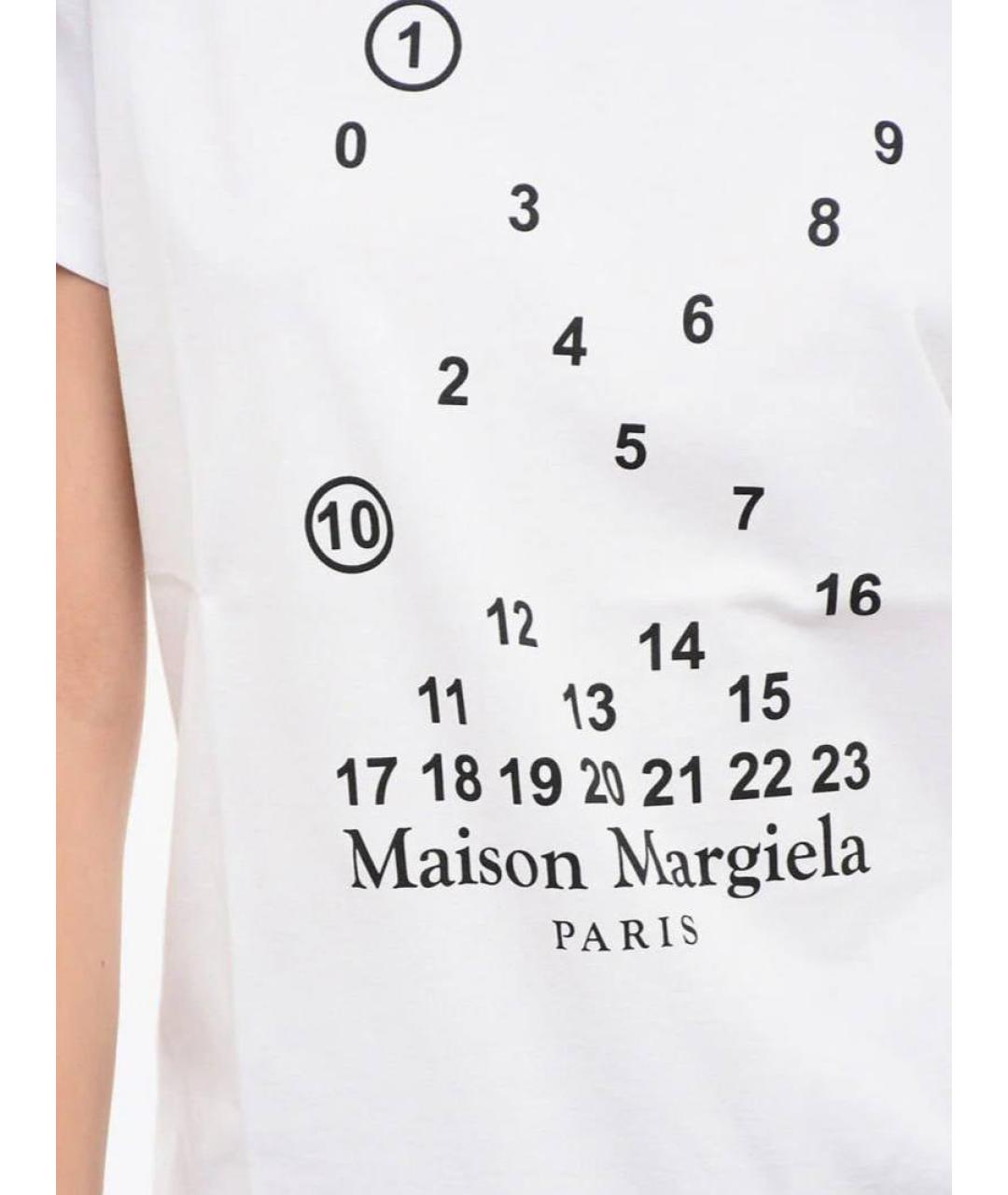 MAISON MARGIELA Белая хлопковая футболка, фото 4
