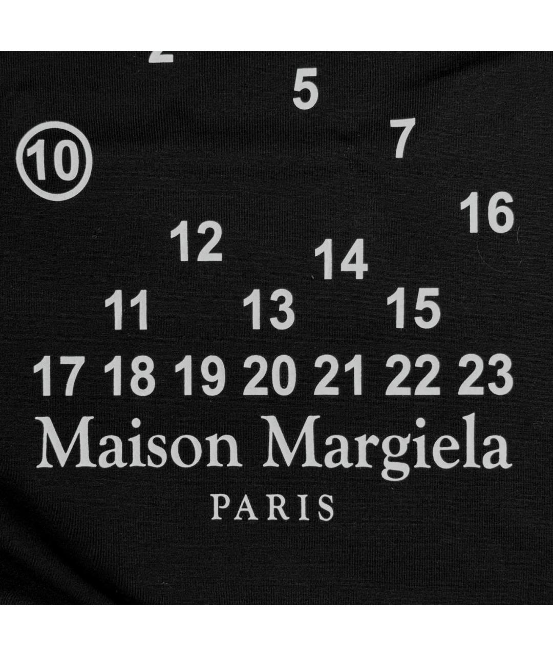 MAISON MARGIELA Черная хлопковая футболка, фото 3