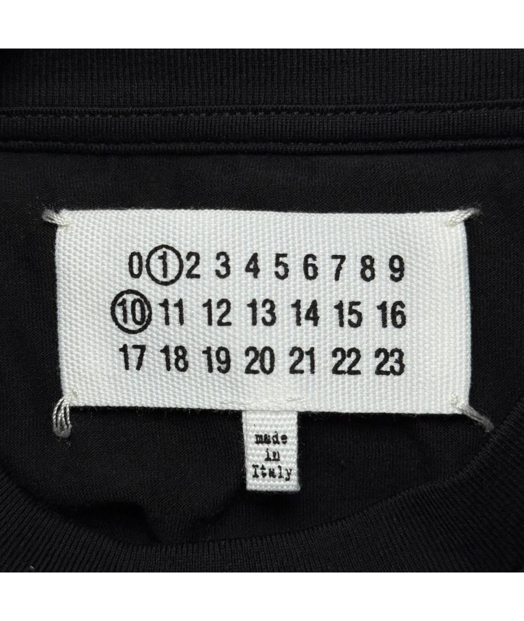 MAISON MARGIELA Черная хлопковая футболка, фото 8