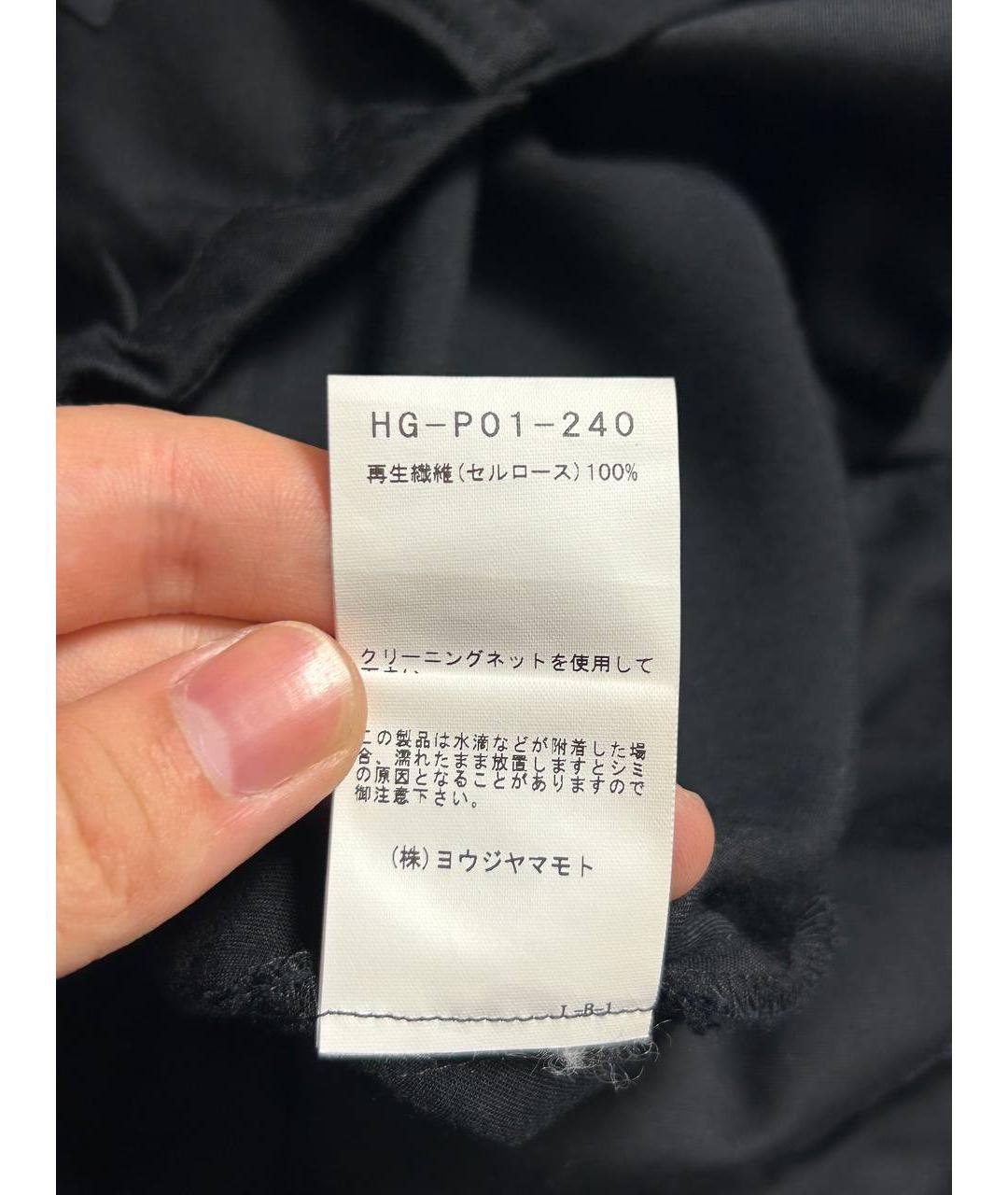 YOHJI YAMAMOTO Черные классические брюки, фото 7
