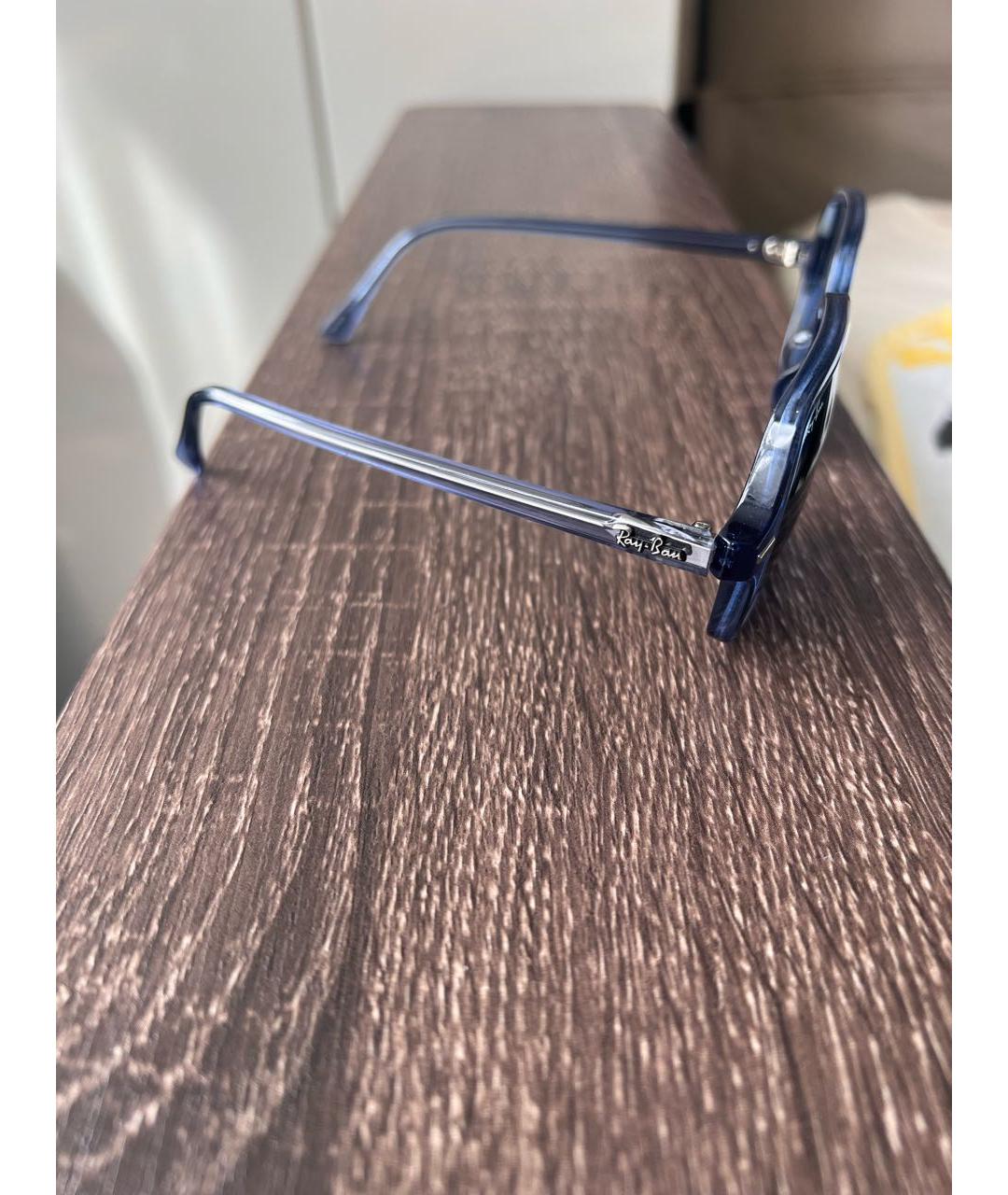 RAY BAN Бирюзовые пластиковые солнцезащитные очки, фото 4