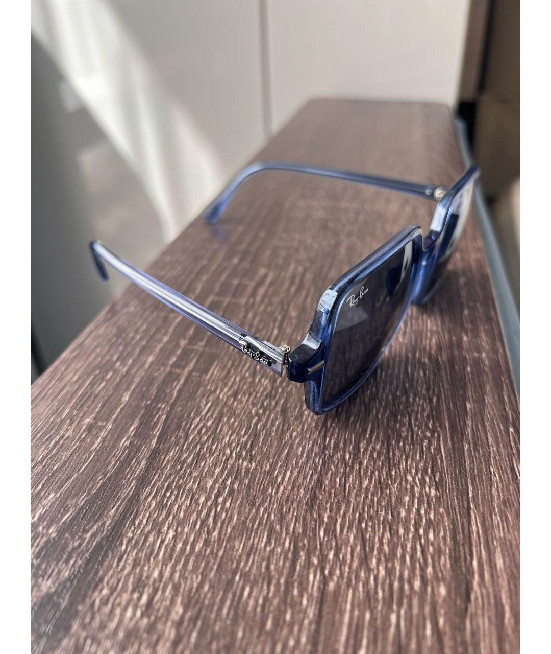 RAY BAN Бирюзовые пластиковые солнцезащитные очки, фото 2