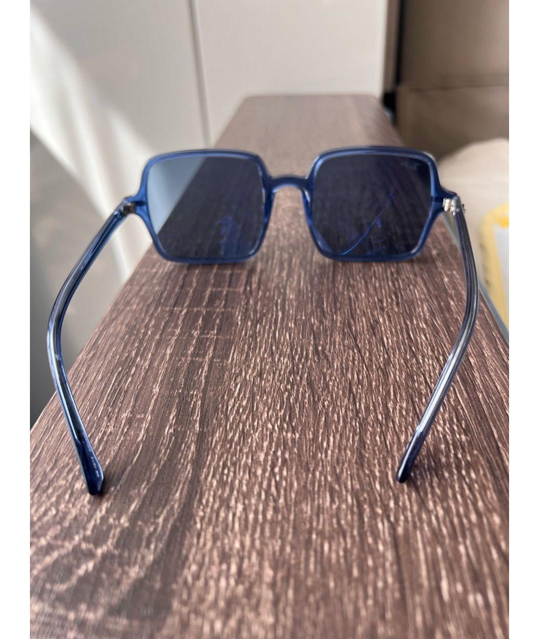 RAY BAN Бирюзовые пластиковые солнцезащитные очки, фото 3