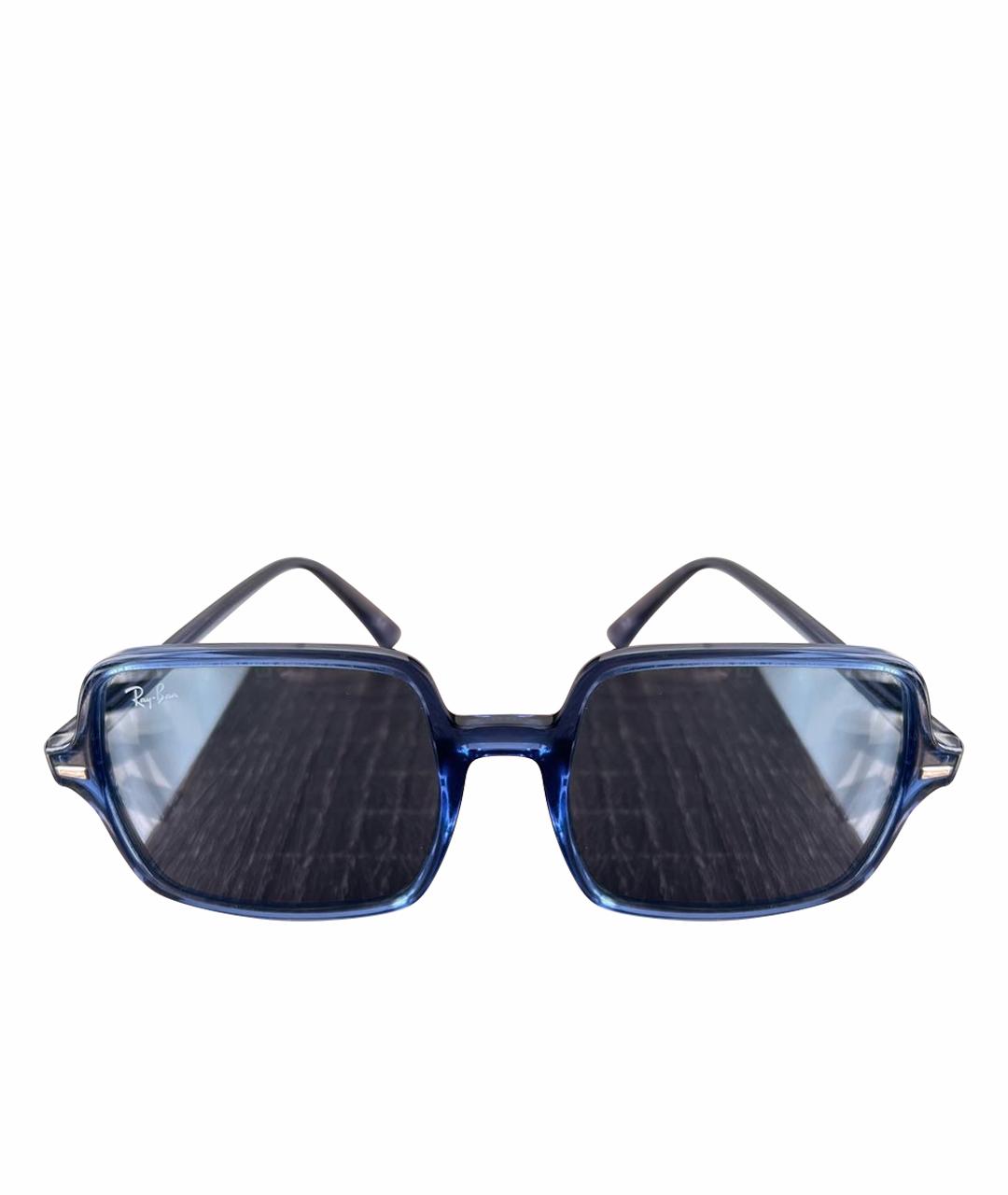 RAY BAN Бирюзовые пластиковые солнцезащитные очки, фото 1
