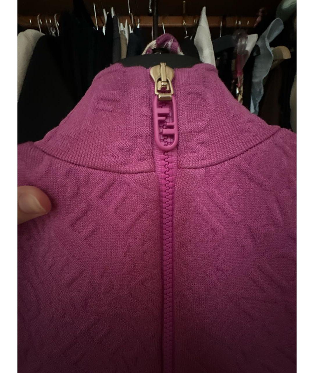 FENDI Фуксия вискозное повседневное платье, фото 3