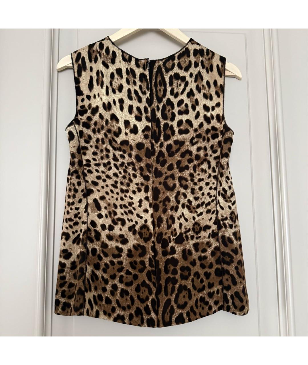 DOLCE&GABBANA Коричневая вискозная футболка, фото 2