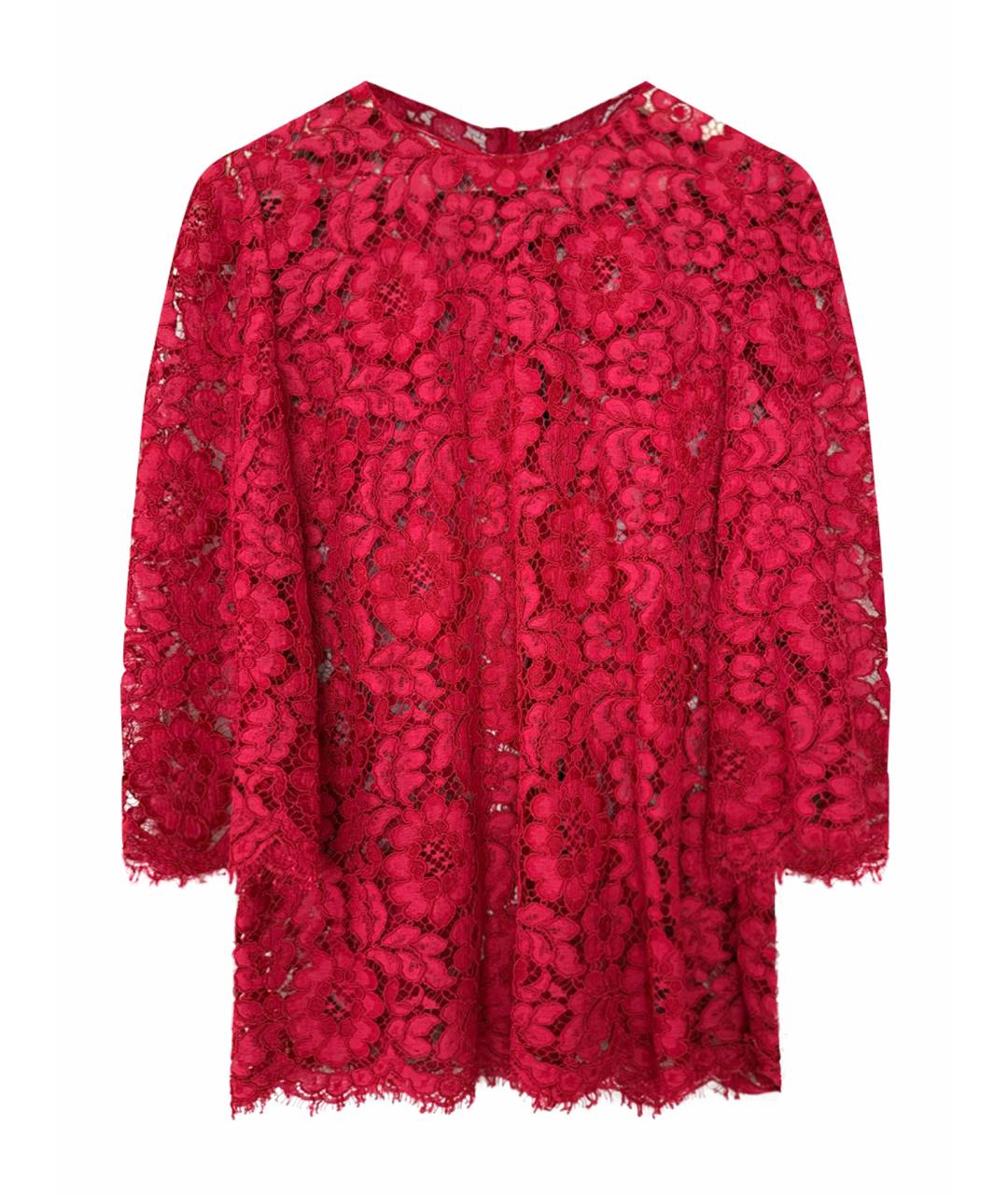 DOLCE&GABBANA Красная кружевная блузы, фото 1