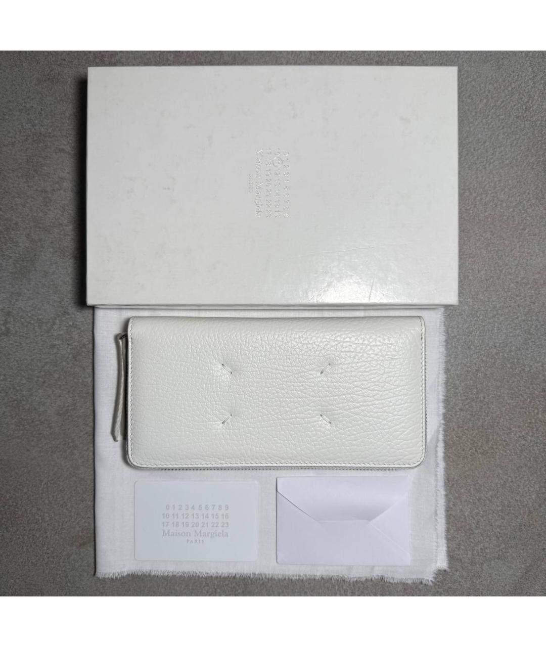 MAISON MARGIELA Белый кожаный кошелек, фото 2