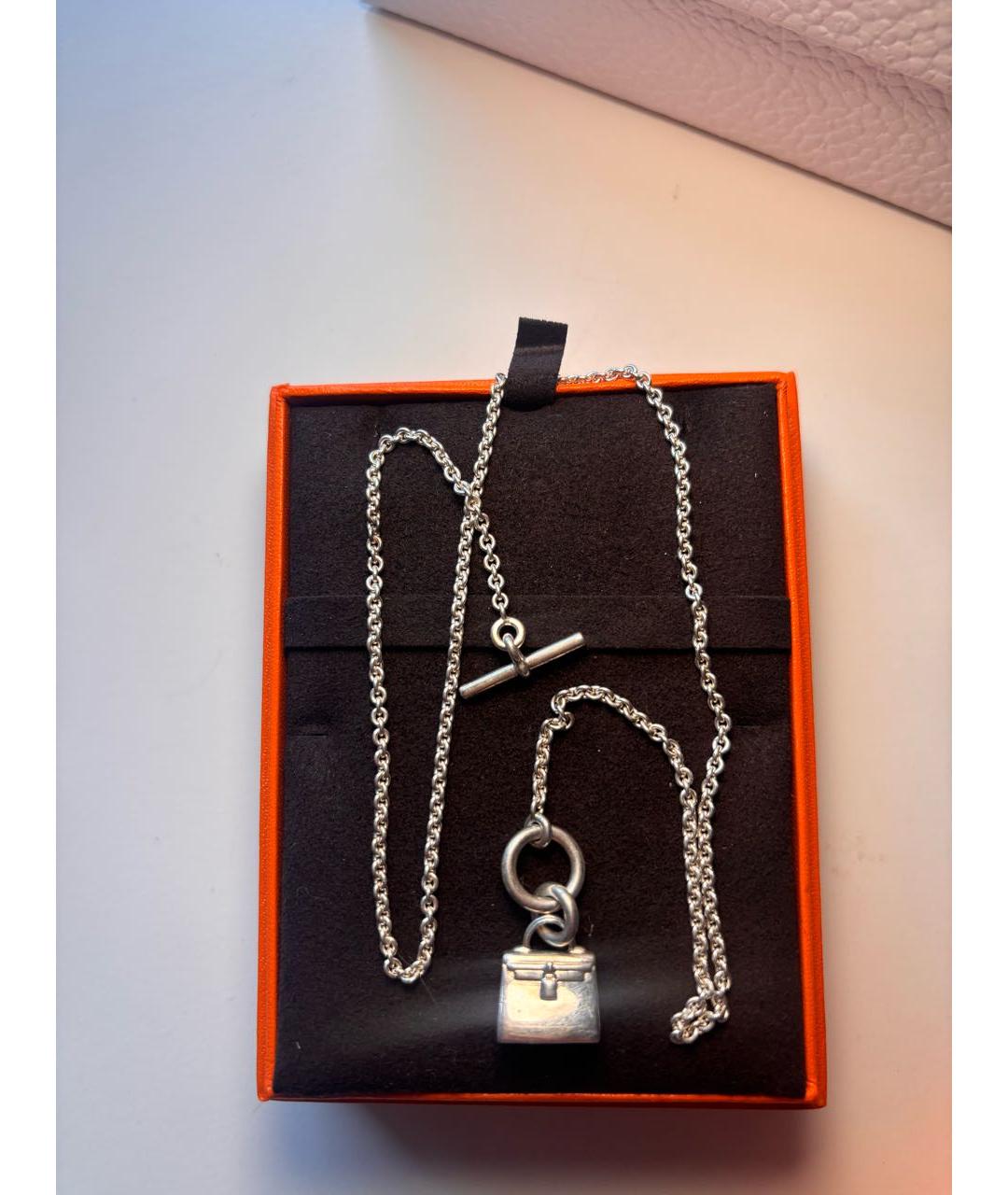 HERMES Серебряное серебряное колье, фото 4