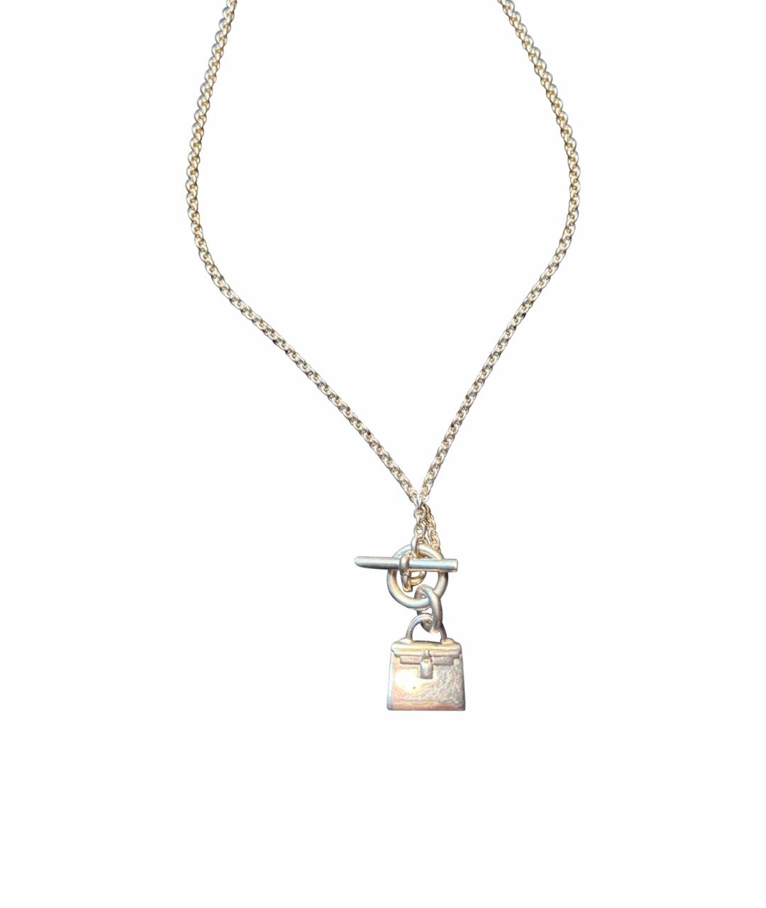 HERMES Серебряное серебряное колье, фото 1