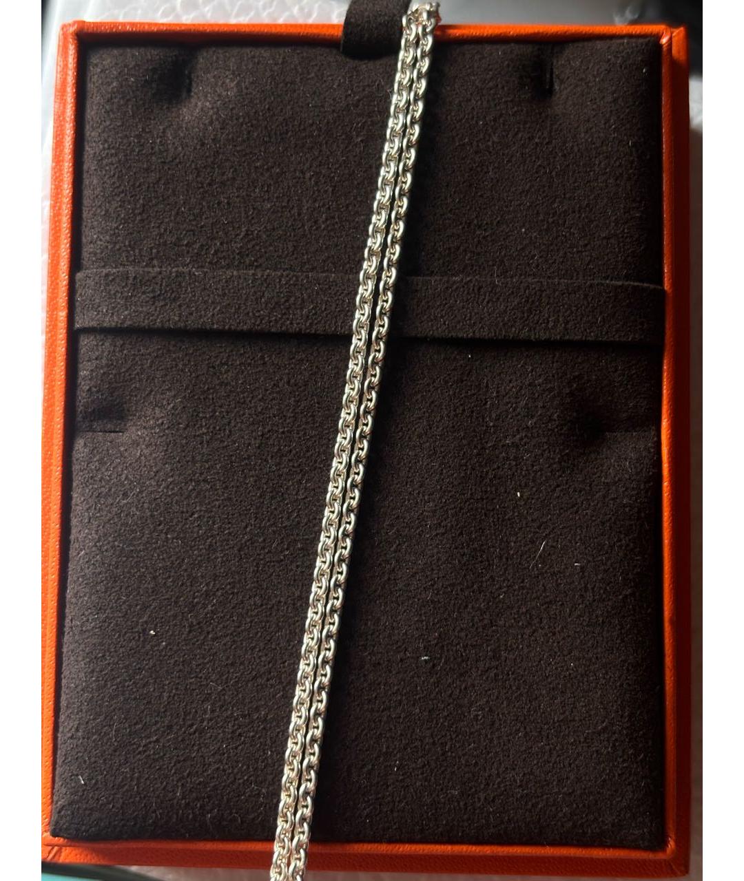 HERMES Серебряное серебряное колье, фото 3