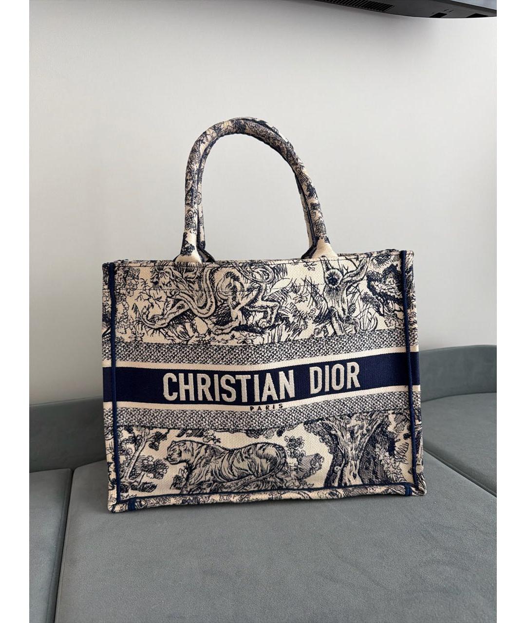 CHRISTIAN DIOR Темно-синяя канва сумка через плечо, фото 5