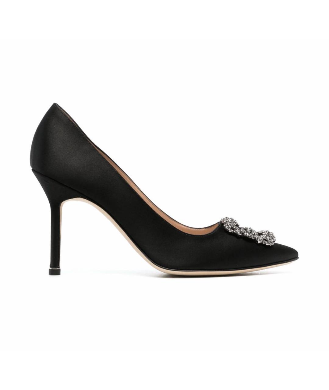 MANOLO BLAHNIK Черные текстильные туфли, фото 6