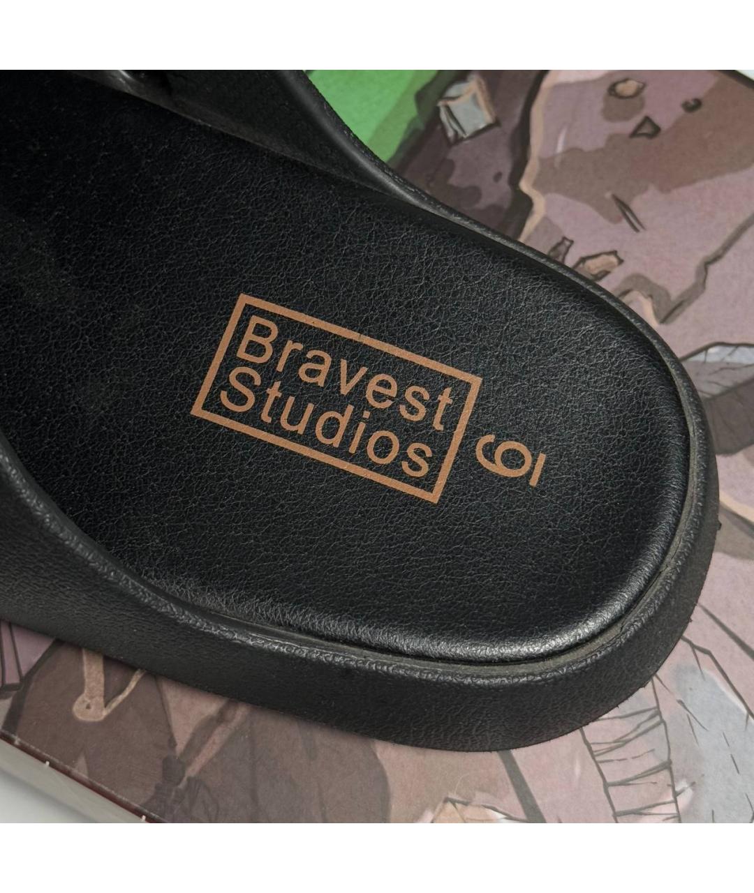 Bravest studios Черные шлепанцы, фото 9