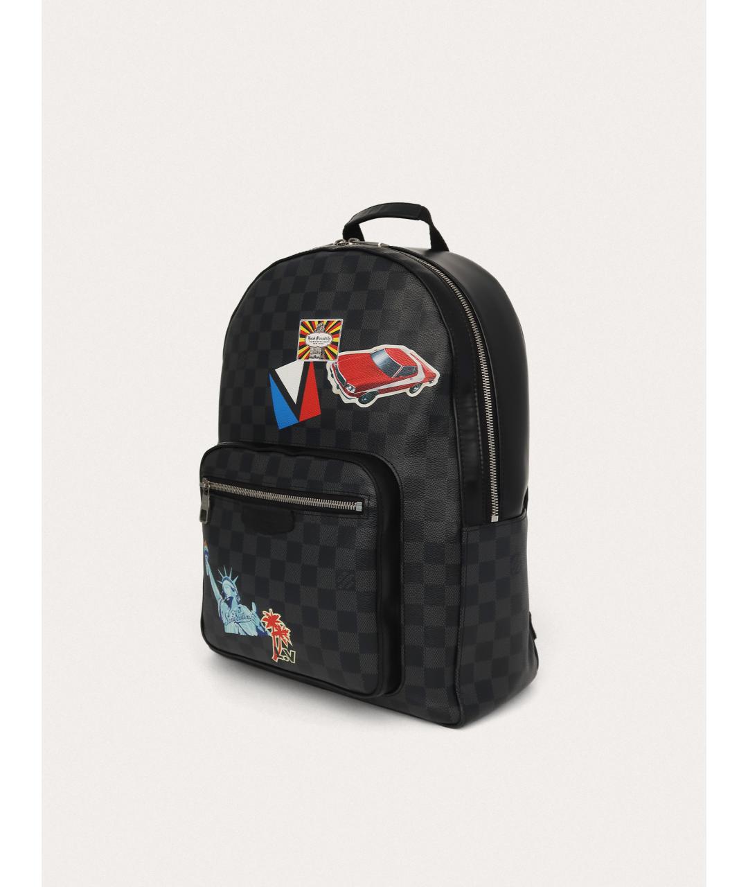 LOUIS VUITTON Черный кожаный рюкзак, фото 2