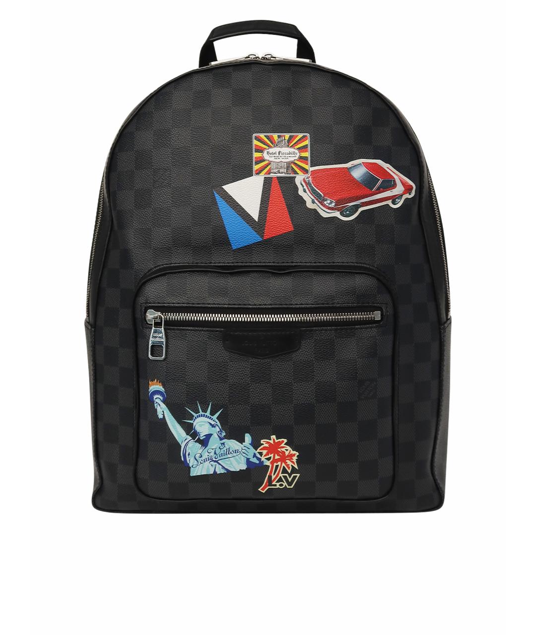 LOUIS VUITTON Черный кожаный рюкзак, фото 1
