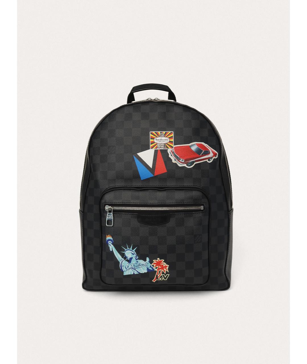 LOUIS VUITTON Черный кожаный рюкзак, фото 9