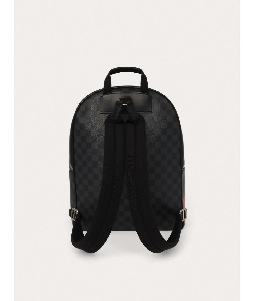 LOUIS VUITTON Черный кожаный рюкзак, фото 3