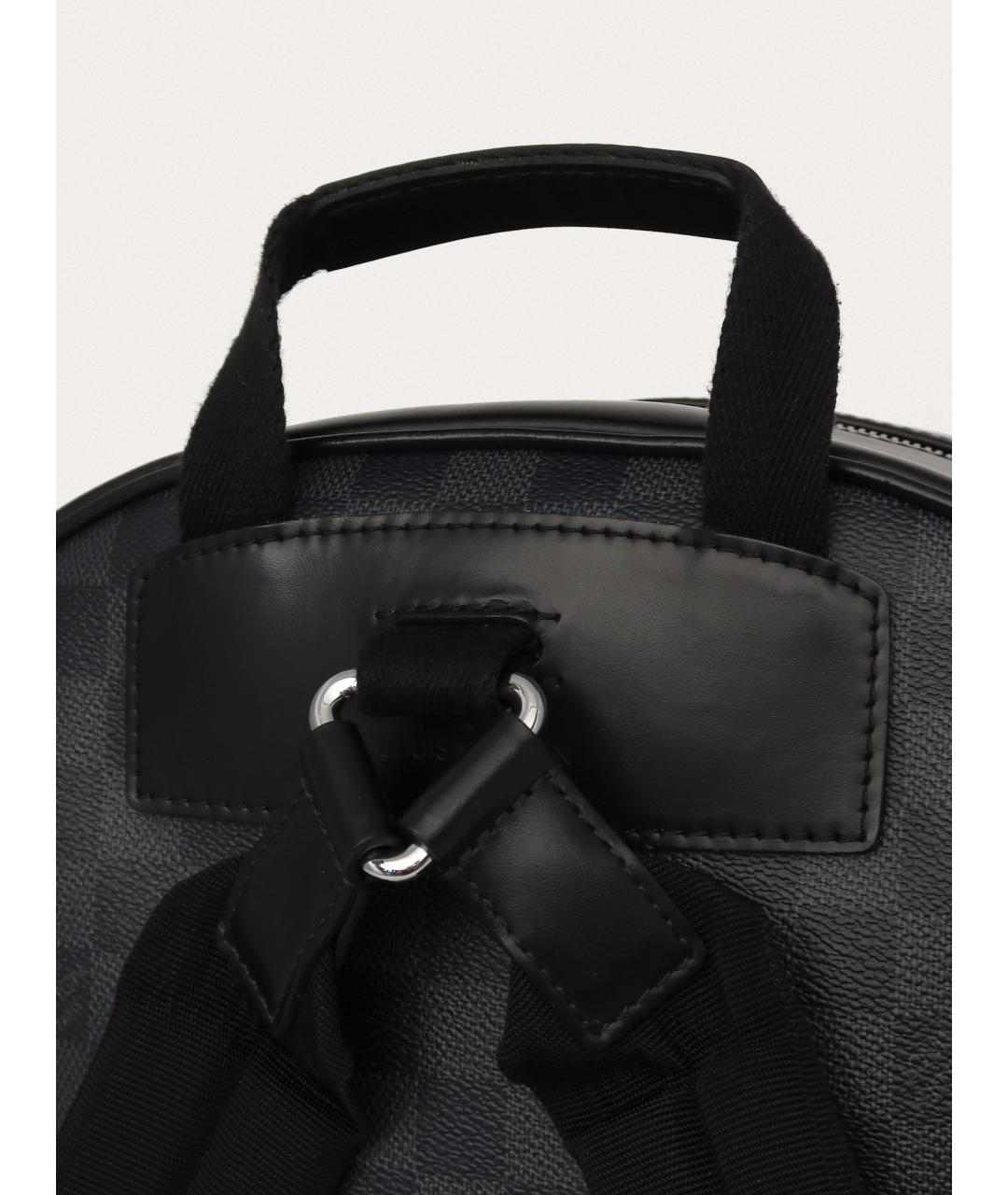 LOUIS VUITTON Черный кожаный рюкзак, фото 7