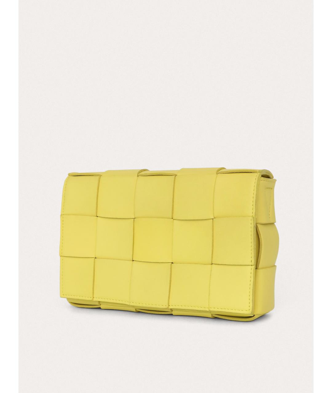 BOTTEGA VENETA Желтая кожаная сумка через плечо, фото 2
