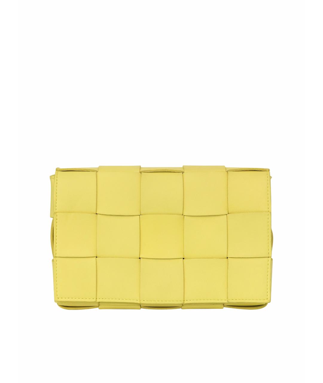 BOTTEGA VENETA Желтая кожаная сумка через плечо, фото 1