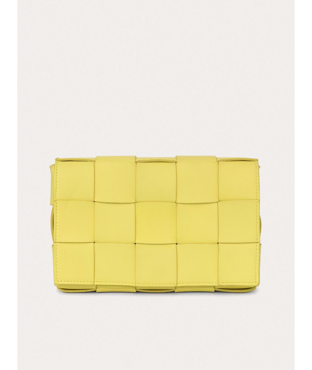 BOTTEGA VENETA Желтая кожаная сумка через плечо, фото 9