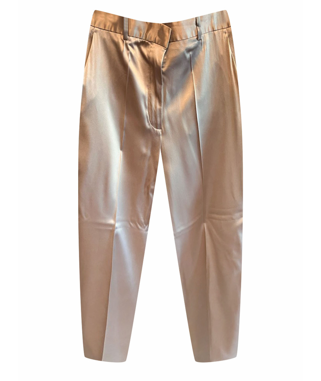 JOSEPH Золотые шелковые прямые брюки, фото 1