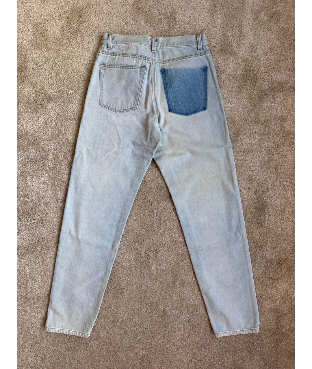 SAINT LAURENT Голубые хлопковые джинсы слим, фото 3