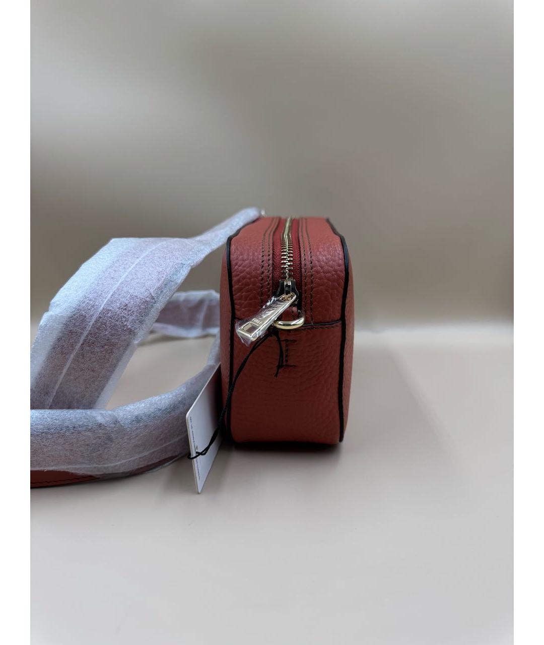 FURLA Оранжевая кожаная сумка через плечо, фото 3
