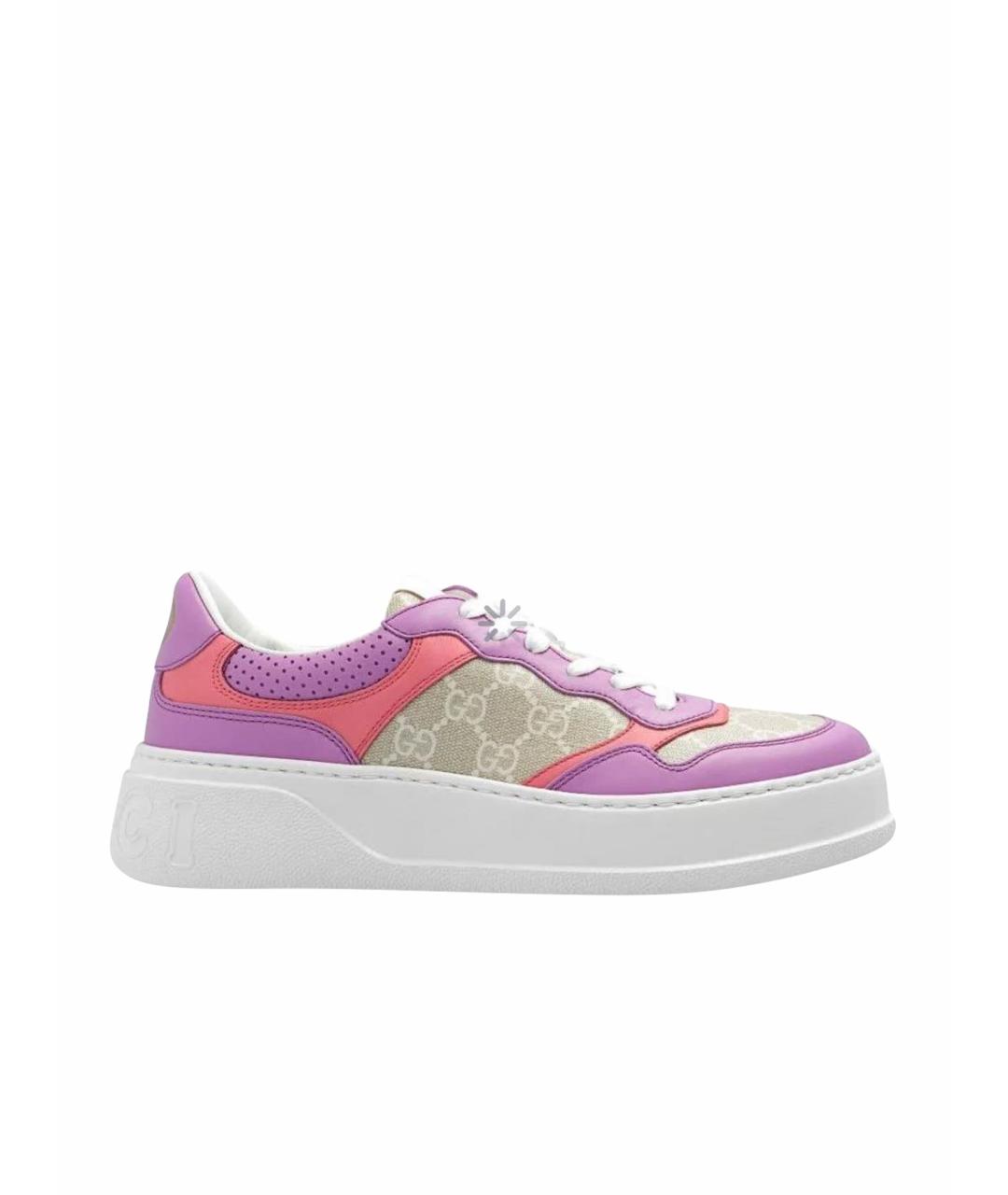 GUCCI Мульти кроссовки из лакированной кожи, фото 1