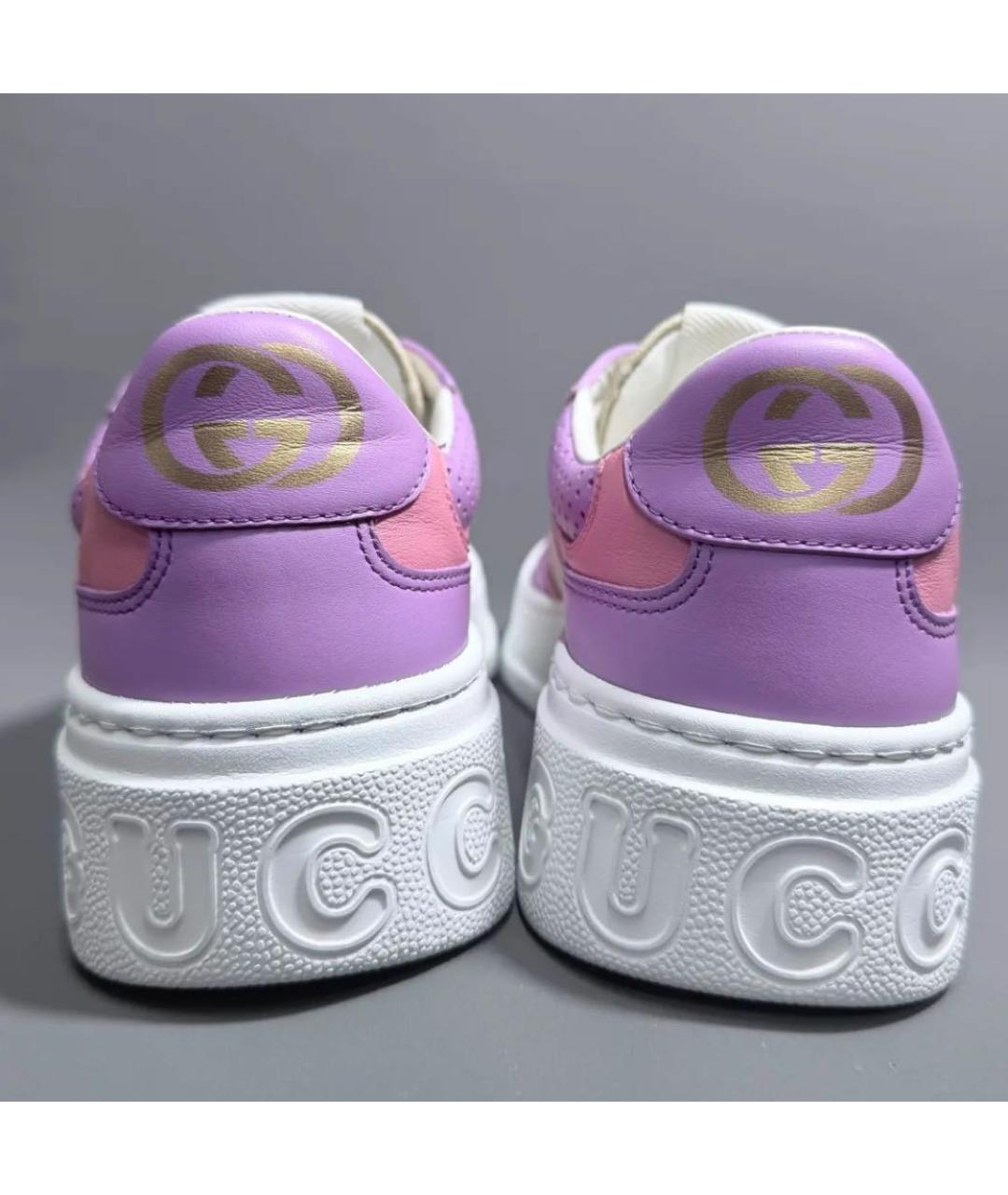 GUCCI Мульти кроссовки из лакированной кожи, фото 4