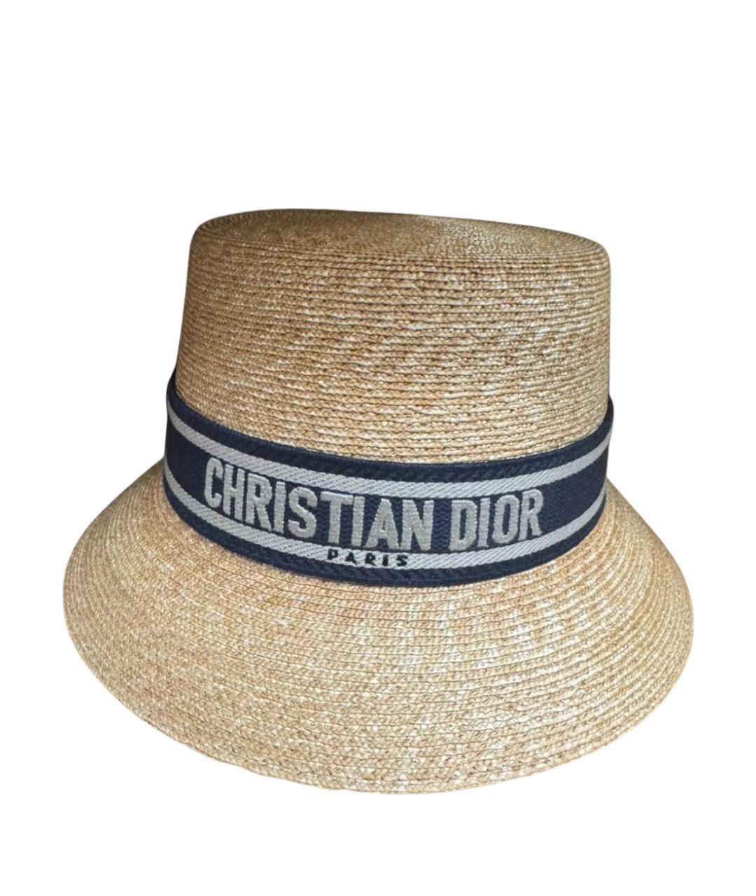 CHRISTIAN DIOR Бежевая шляпа, фото 1