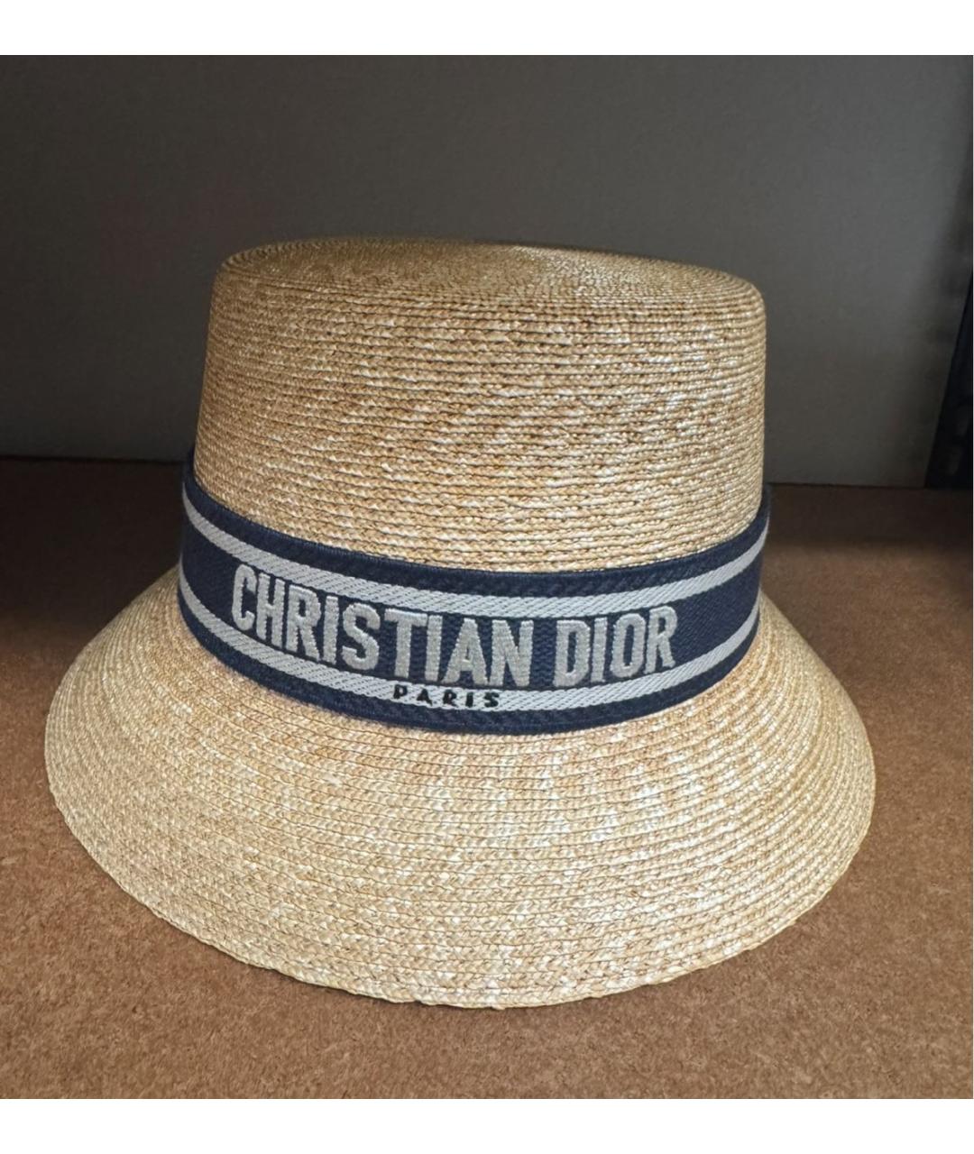 CHRISTIAN DIOR Бежевая шляпа, фото 4